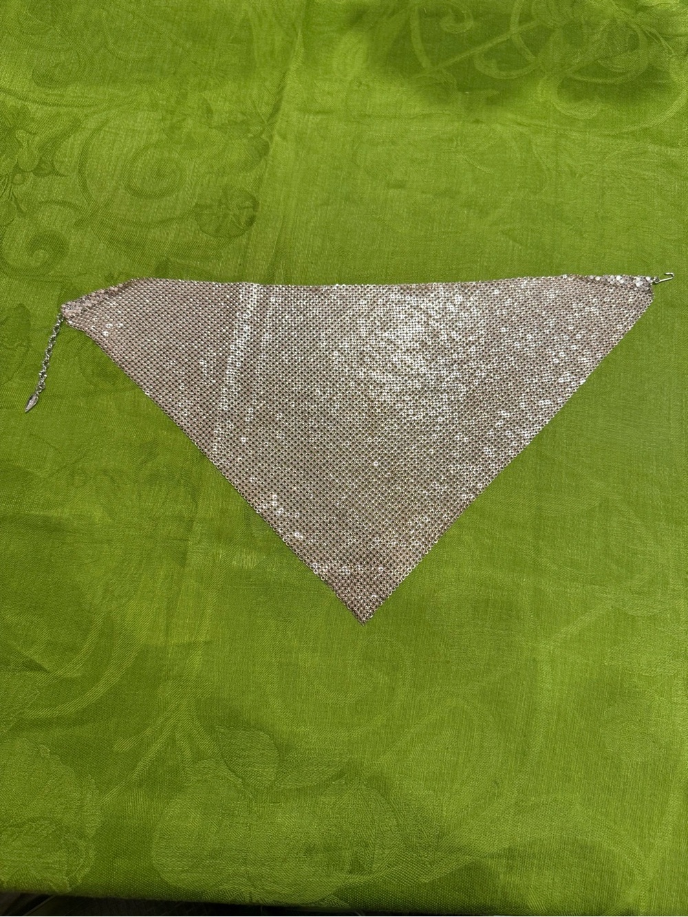 Whiting & Davis Silver Metal Scarf
